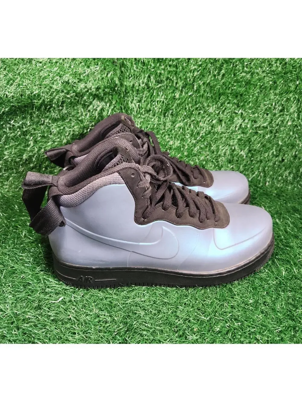 Nike Air Force 1 High Foamposite Cup Light Carbon Blue AH6771-002 Mens Size 10.5